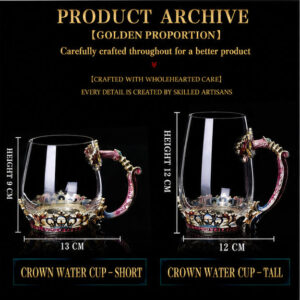 Vintage Enamel Crown Tea Cup