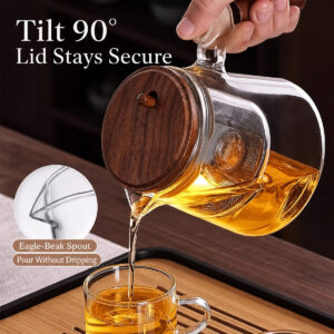 Glass Tea Set with Tea-Water Separation