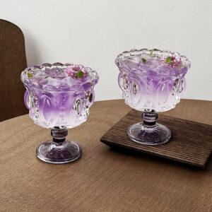 Vintage Embossed Glass Cup