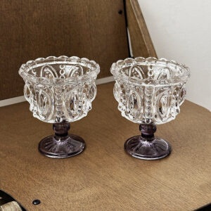 Vintage Embossed Glass Cup