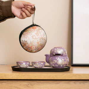 Purple Ru Kiln Portable Tea Set